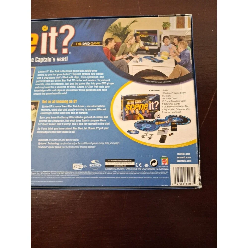 Star Trek Scene It? DVD Game with Real TV and Movie Clips, New Open Box